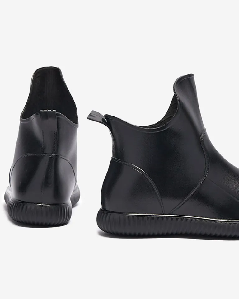 Discount Czarne damskie kalosze Alcada Kalosze Matowe