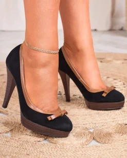 New Czarne damskie czółenka na wysokiej szpilce Zistin Szpilki|Klasyczne