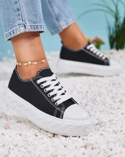 Best Czarne damskie trampki Merija Trampki