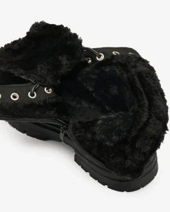 Best Czarne damskie ocieplane botki typu trapery Radoras Trapery|Botki Z Delikatnym Ociepleniem