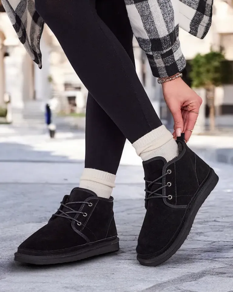 Sale Czarne męskie buty a'la śniegowce Gavin Śniegowce