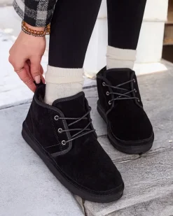 Sale Czarne męskie buty a'la śniegowce Gavin Śniegowce