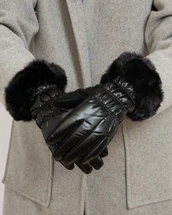 Sale Czarne rękawiczki damskie Damskie Rękawiczki