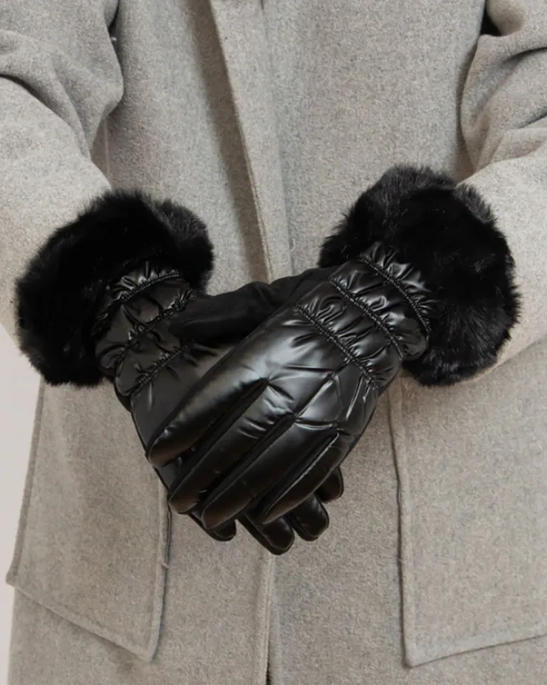 Sale Czarne rękawiczki damskie Damskie Rękawiczki