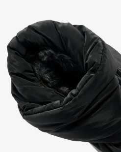 Outlet Czarne wsuwane śniegowce damskie Maderta Śniegowce|Botki Z Grubym Ociepleniem