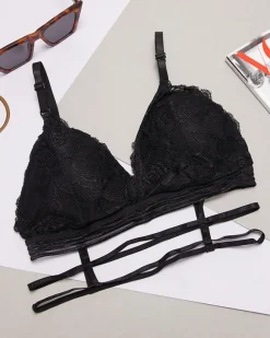 Discount biustonosz damski z koronką i paseczkami Codzienne