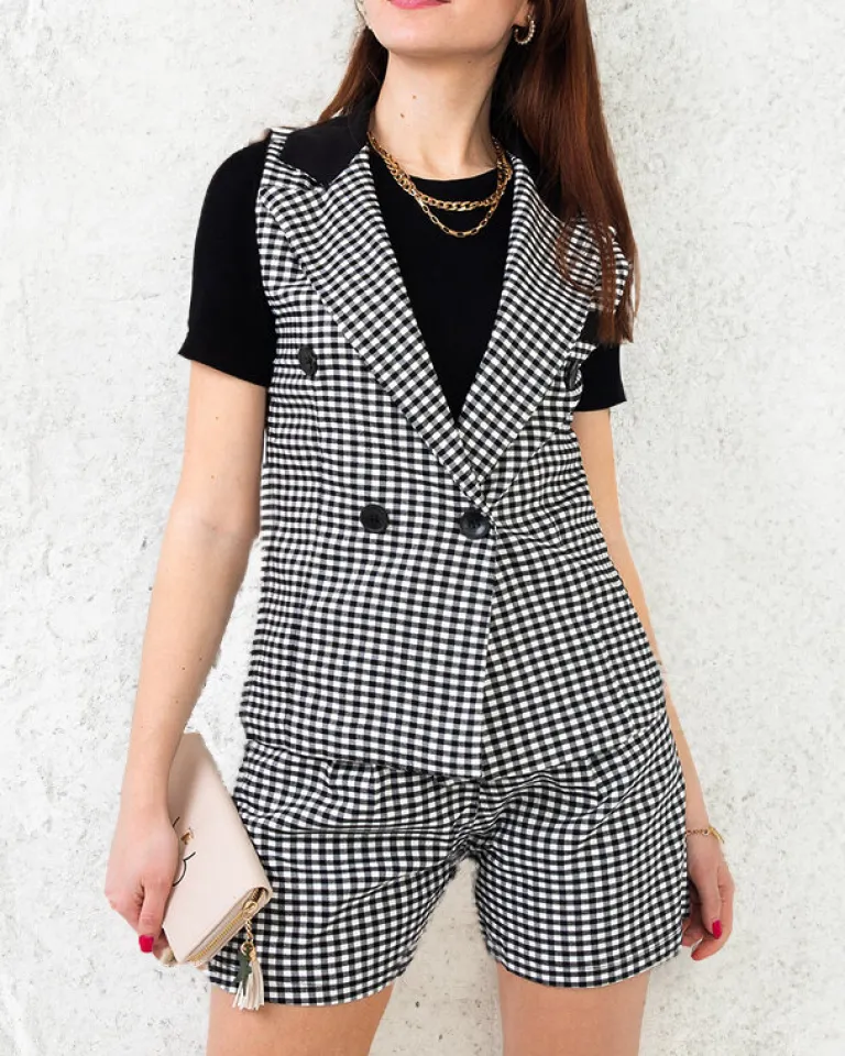 Outlet damski garnitur w kratkę Damskie Szorty|Krótkie Spodenki