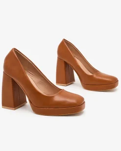 Outlet Czółenka damskie na wysokim słupku Cellcas Klasyczne