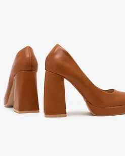 Outlet Czółenka damskie na wysokim słupku Cellcas Klasyczne