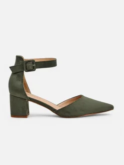 Czółenka damskie na niskim słupku Celle Buty Na Wielkie Wyjście|Klasyczne