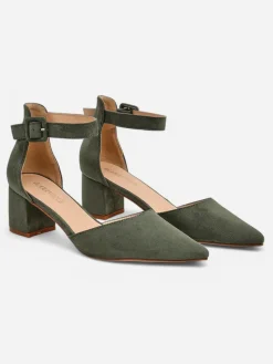 Czółenka damskie na niskim słupku Celle Buty Na Wielkie Wyjście|Klasyczne