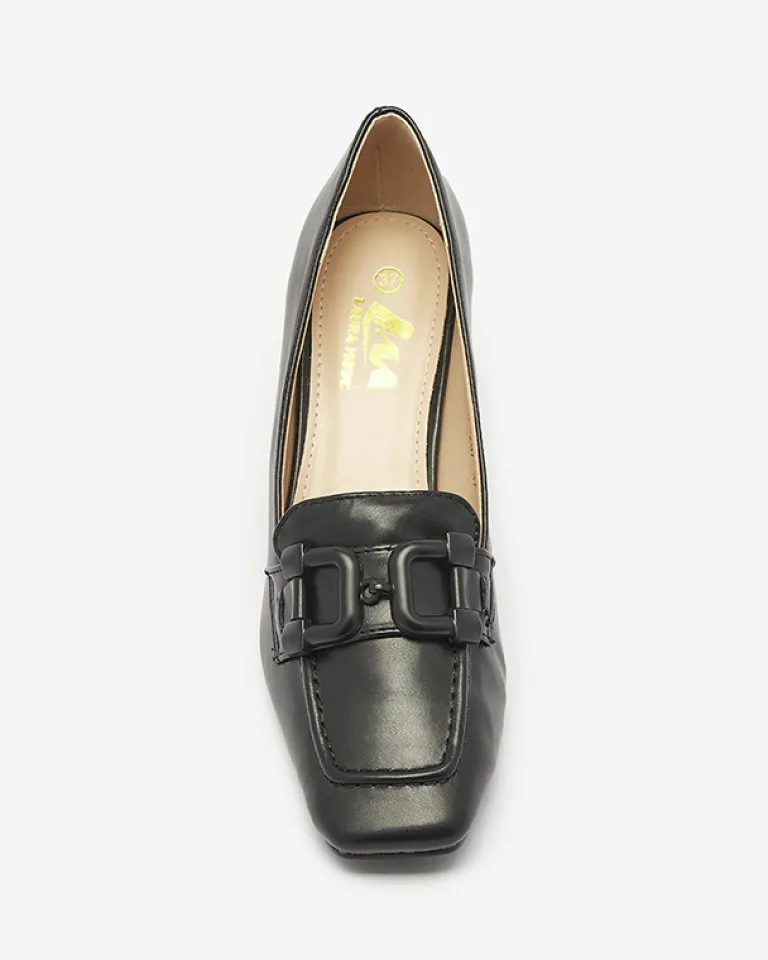 Online Czółenka damskie w kolorze czarnym Mokwell Klasyczne