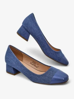 New Czółenka damskie na niskim słupku Penolle Klasyczne