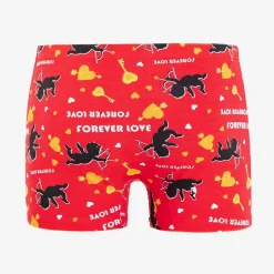 Sale Czerwone męskie bokserki z printem Majtki