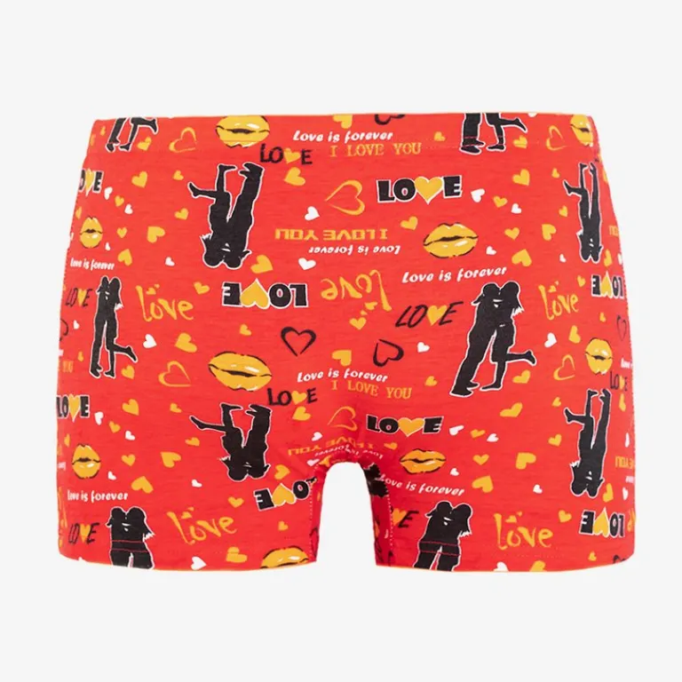 Best Czerwone męskie bokserki z nadrukiem Majtki
