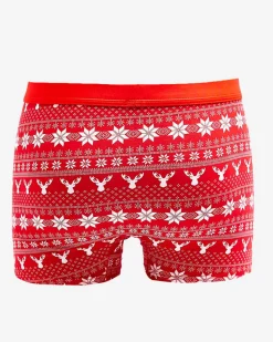 Best Czerwone męskie bokserki świąteczne Majtki