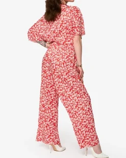 New damski plisowany komplet w kwiatki Damskie Komplety Damskie