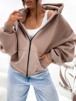 Discount Damska bawełniana ocieplana bluza butterfly Bluzy