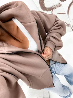 Discount Damska bawełniana ocieplana bluza butterfly Bluzy