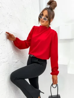 New Damska bluzka ze stójką Bluzki / Koszule / Koszulki