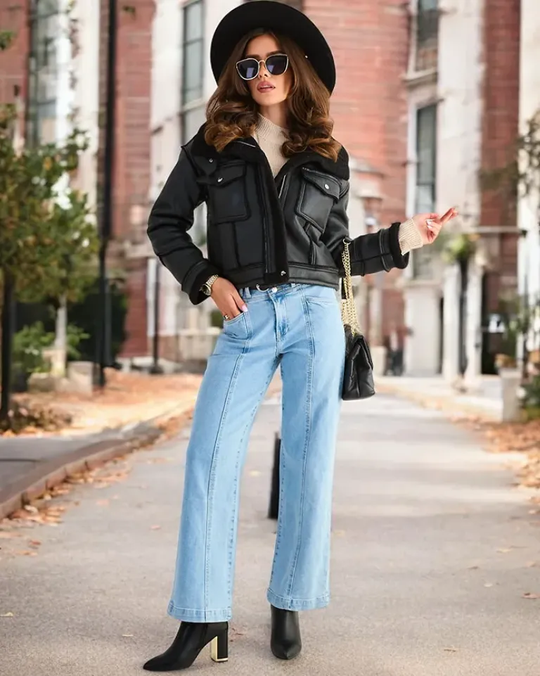 Best Damska kurtka eko skórzana z kożuszkiem w kolorze m Kurtki / Marynarki / Płaszcze