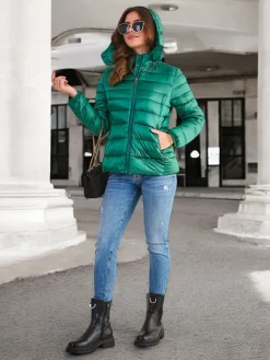 Clearance Damska kurtka zimowa pikowana Kurtki / Marynarki / Płaszcze