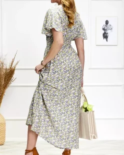 Best Damska kwiecista sukienka midi w m kolorze Sukienki Letnie|Sukienki Długie