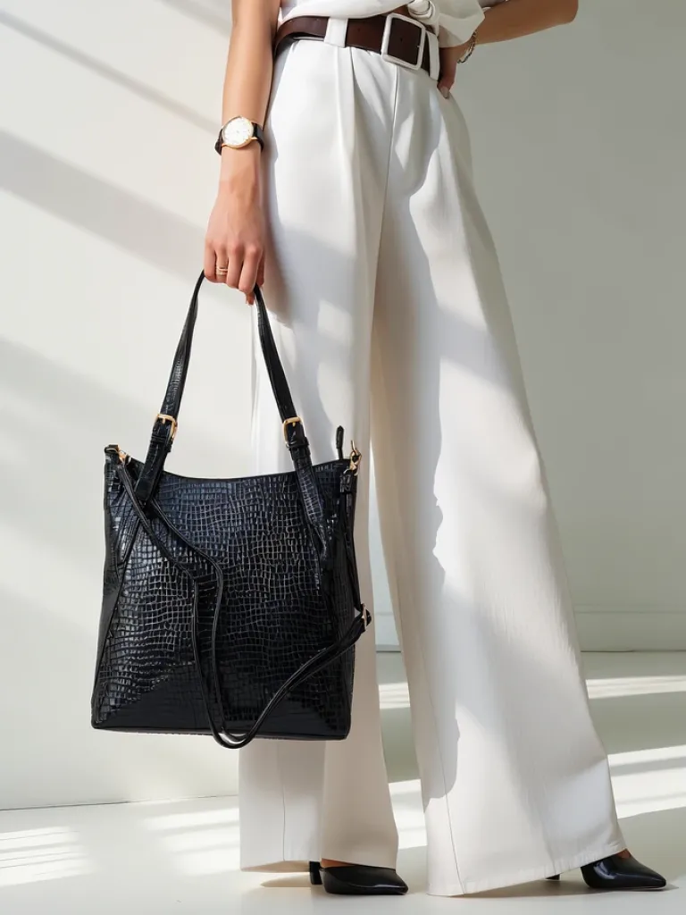 Best Damska lakierowana duża torebka z tłoczeniem Damskie Torebki Shoppers