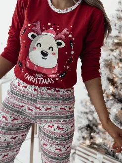 Damska piżama świąteczna w kolorze m Piżamy