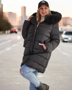 Best Damska pikowana kurtka zimowa Kurtki / Marynarki / Płaszcze