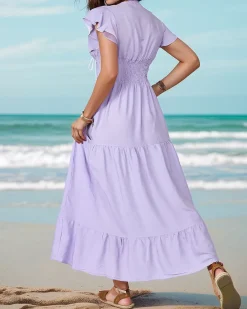 Best Damska sukienka do kolan Sukienki Letnie