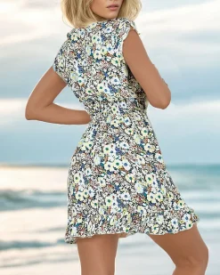 Hot Damska sukienka w kwiaty Sukienki Letnie