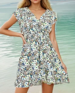 Hot Damska sukienka w kwiaty Sukienki Letnie