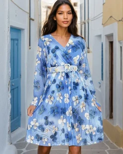 Online Damska sukienka do kolana w kwiaty Sukienki Letnie