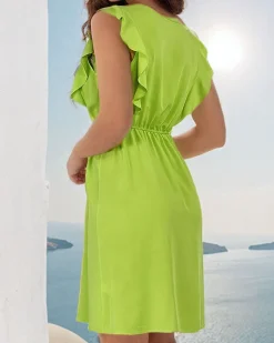 Clearance Damska sukienka do kolan Sukienki Letnie|Sukienki Krótkie