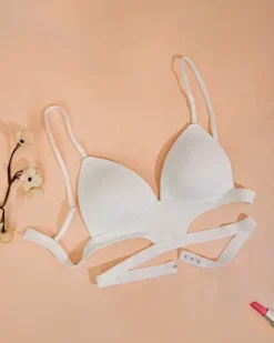 Hot Damski biustonosz z ozdobnymi paseczkami Codzienne