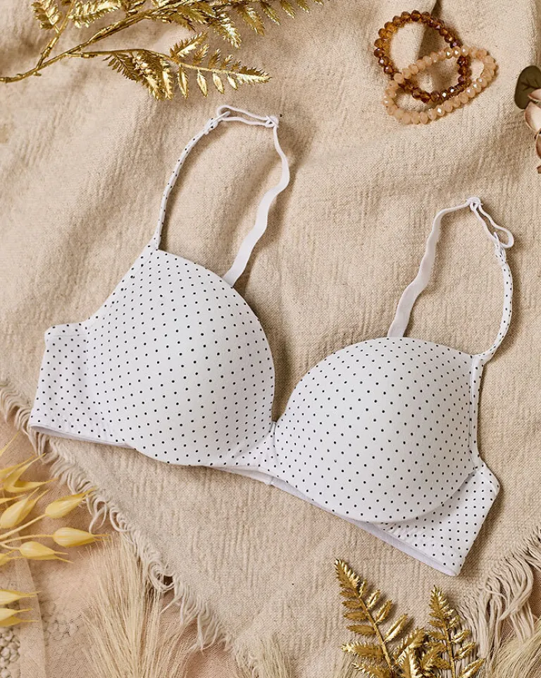 New Damski biustonosz w kropeczki Codzienne