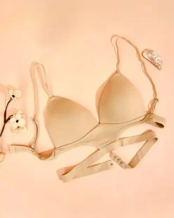 Damski biustonosz z ozdobnymi paseczkami Codzienne