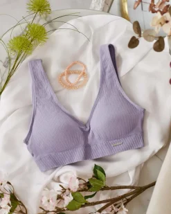 Online Damski biustonosz sportowy prążkowany Sportowe