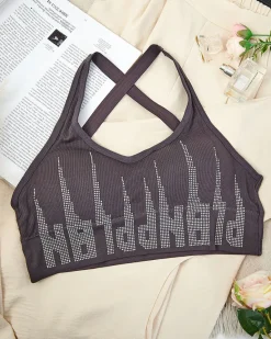 Clearance Damski biustonosz sportowy z cyrkoniami Sportowe