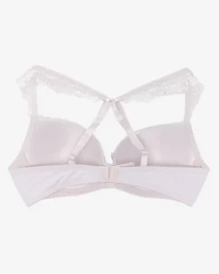 Damski biustonosz z koronką w kolorze jasnoszarym Codzienne