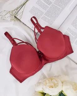 Damski biustonosz z ozdobnymi paseczkami Codzienne