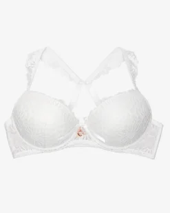 New Damski biustonosz z koronką w kolorze ecru Codzienne