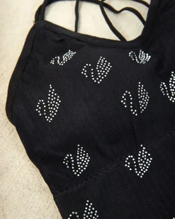 Damski biustonosz sportowy z cyrkoniami Sportowe