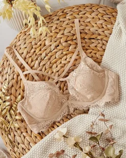 Hot Damski biustonosz z ozdobnymi paseczkami Codzienne