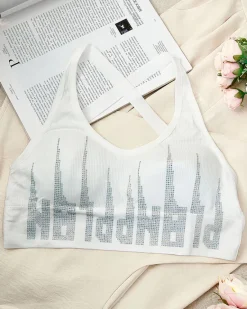 Clearance Damski biustonosz sportowy z cyrkoniami Sportowe