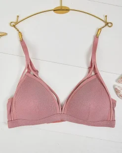 Damski biustonosz z ozdobnymi paseczkami Codzienne