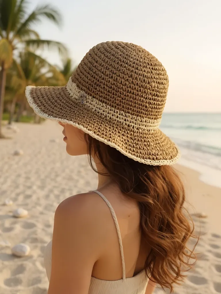 Clearance Damski kapelusz słomiany Sun Bloom Damskie Czapki I Kapelusze