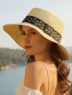 Best Damski kapelusz słomiany Silky Shade Damskie Czapki I Kapelusze