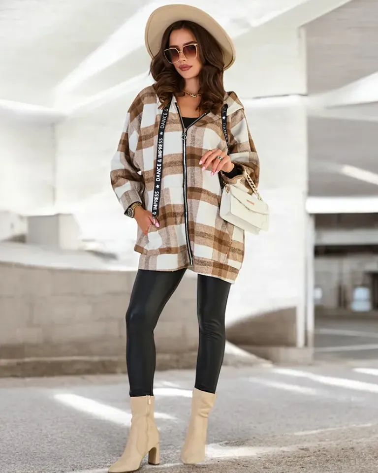 Best Damski płaszcz typu koszula Kurtki / Marynarki / Płaszcze